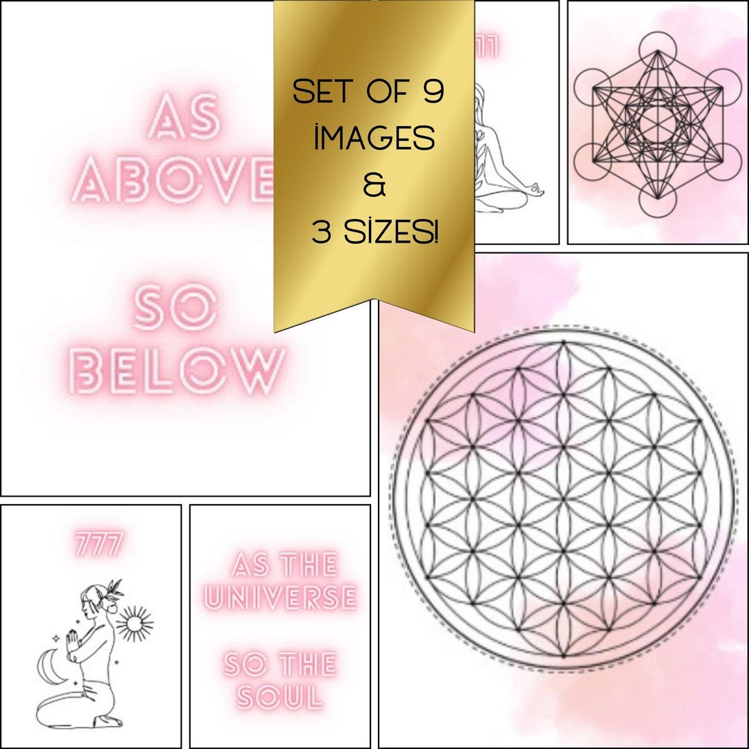Spiritual Instant Download Art Printable Sacred Geometry Wall Decor ...