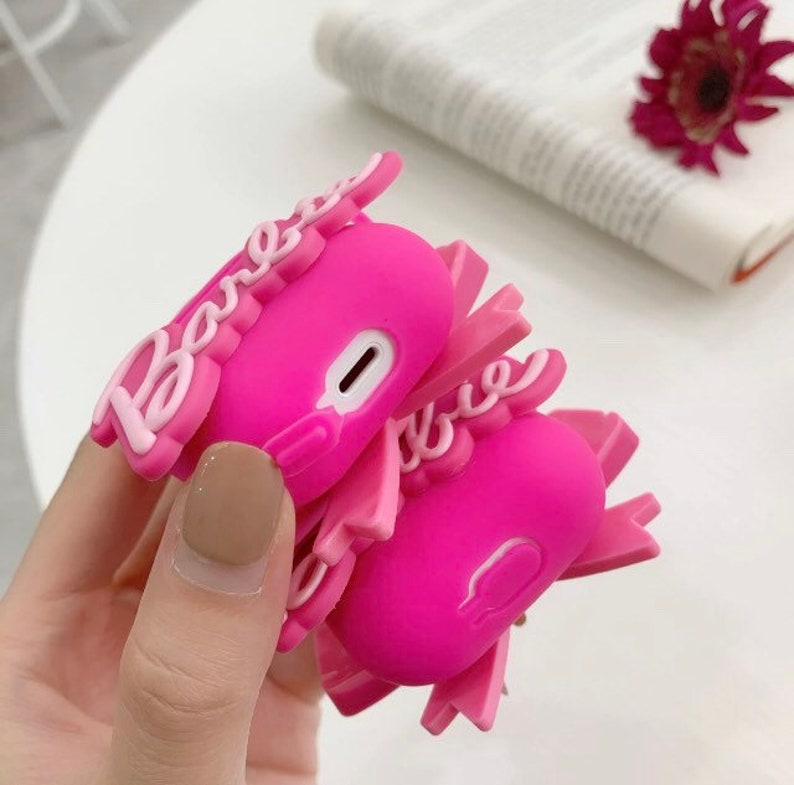 High Quality 3D silicone Barbie Airpod case Pink Protective | Etsy