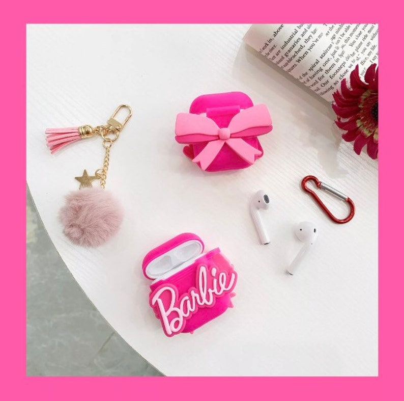 High Quality 3D silicone Barbie Airpod case Pink Protective | Etsy