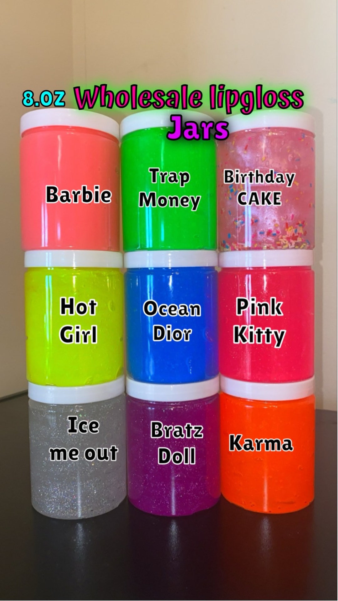 8.oz Wholesale Lipgloss Container Jars Lipgloss Bulk Etsy