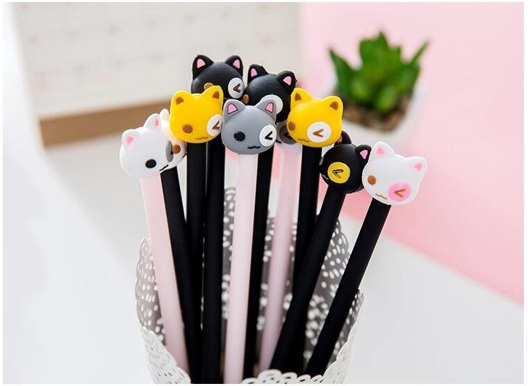Cat Pen Set Cute Kitten Pens Kawaii Cat Pens Novelty Pens Etsy