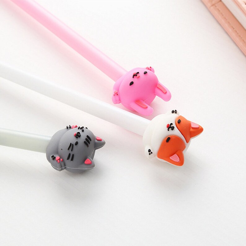 Animal Pen Set Cat Pens Novelty Pens Gel Pens Dog Pen Rabbit Etsy