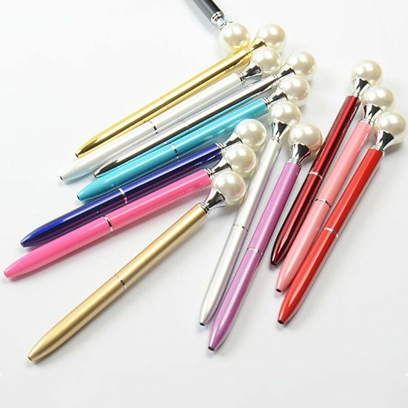 Pearl Pen Large Pearl Pen Novelty Pen Colorful Pearl Pen Etsy