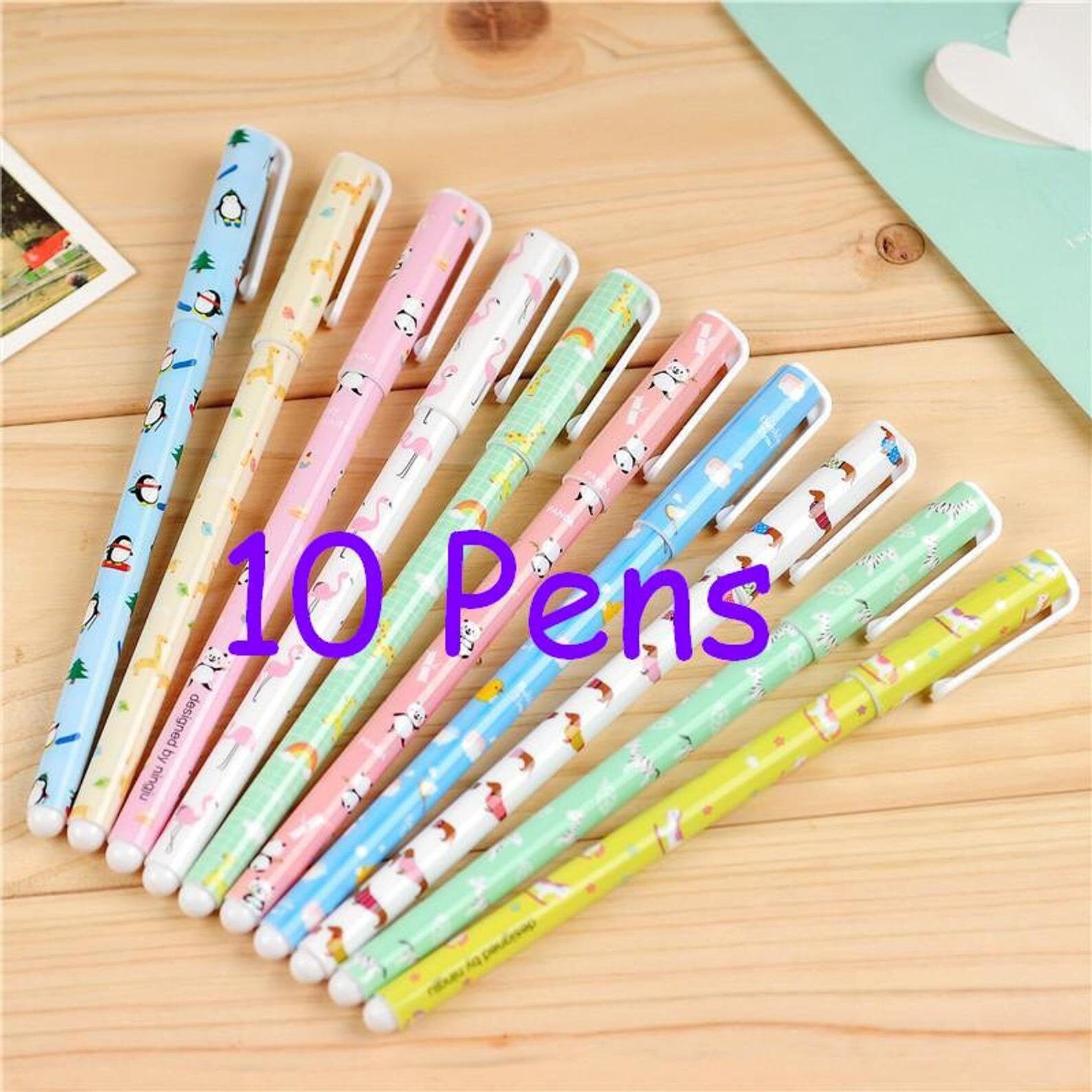 Colorful Gel Pens 10 Piece Gel Pen Set Colored Ink Pens Etsy