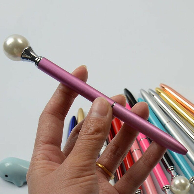 Pearl Pen Large Pearl Pen Novelty Pen Colorful Pearl Pen | Etsy