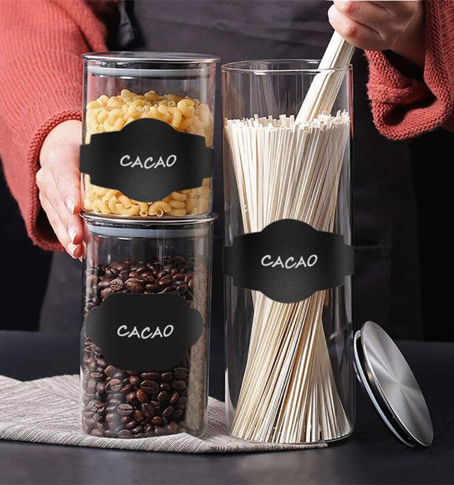 Black Chalkboard Sticker Labels 25 50 100 or 300 Pieces Etsy