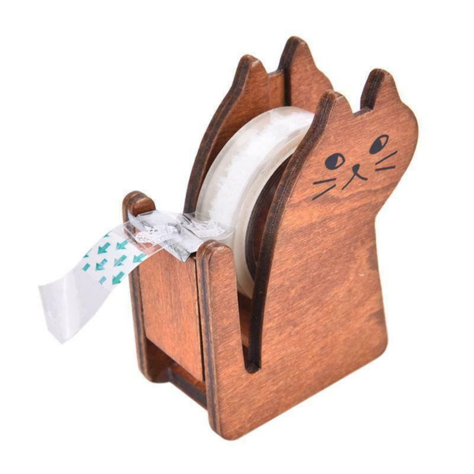 Cat Tape Dispenser Cute Kawaii Cat Tape Holder 1 Kitten Tape Etsy