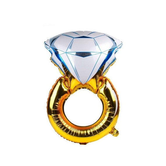 I Do Diamond Ring Balloon Pink or Blue I Do Ring Large Mylar Foil Balloon