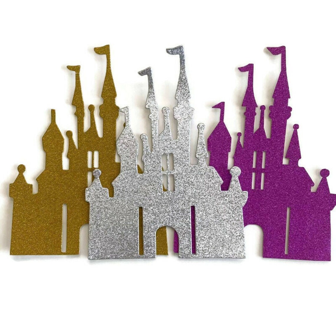 castle-cake-topper-princess-castle-cake-topper-gold-silver-etsy