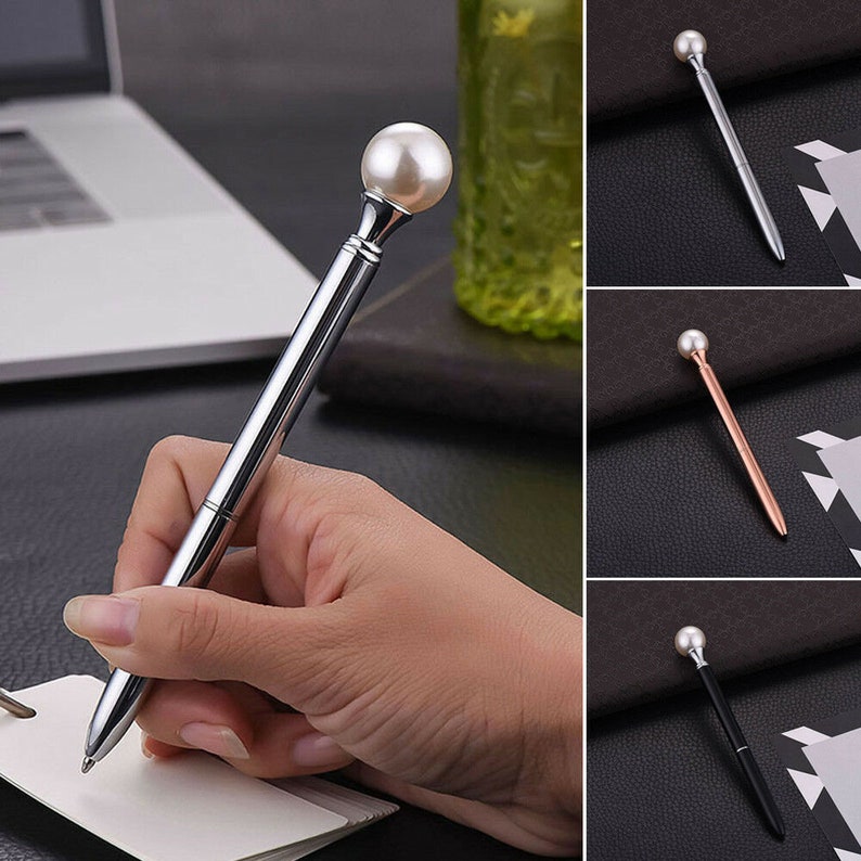 Pearl Pen Large Pearl Pen Novelty Pen Colorful Pearl Pen Etsy