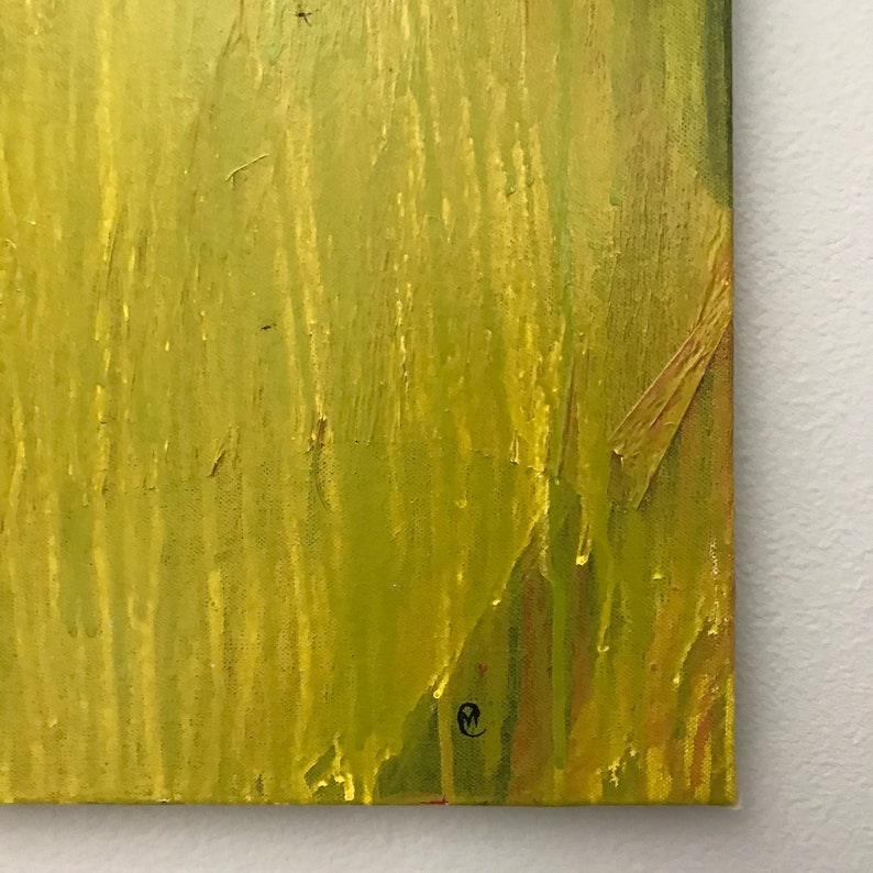 Green Abstract Art Large Contemporary Painting Modern Etsy