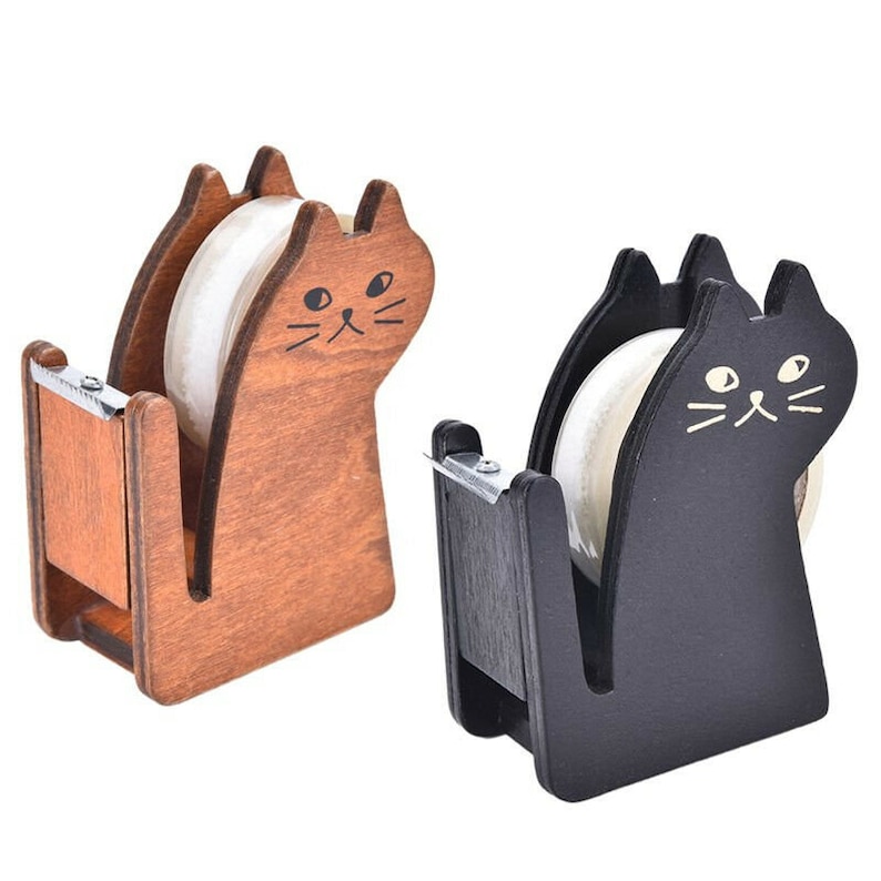 Cat Tape Dispenser Cute Cat Tape Holder Kitten Tape Etsy