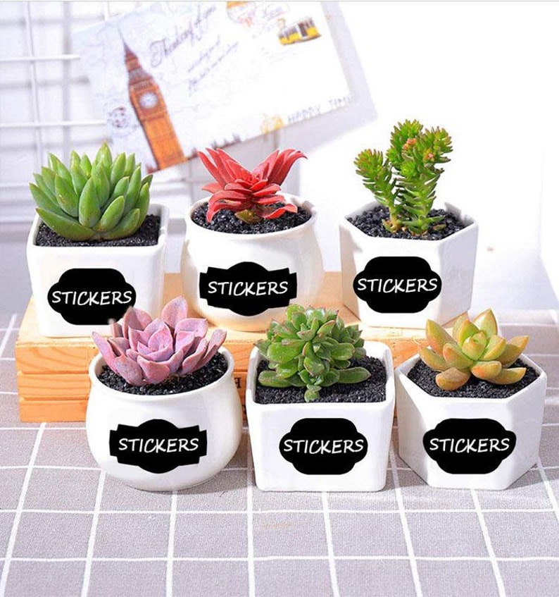 Black Chalkboard Sticker Labels 25 50 100 or 300 Pieces Etsy