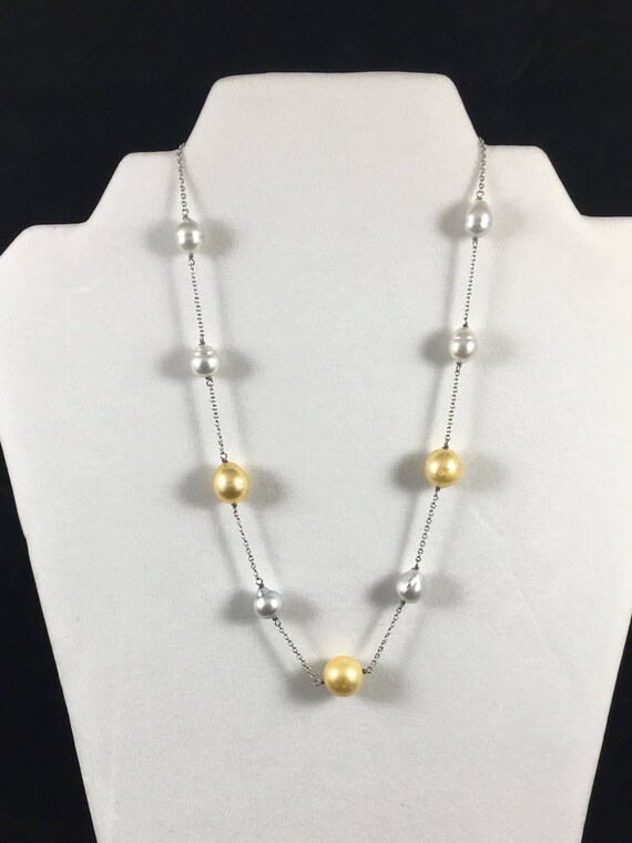 South Sea Pearl Tin Cup Necklace 16 