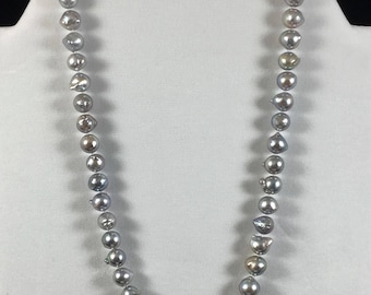 Cultured Pearl Necklace, Gray, 19 inches