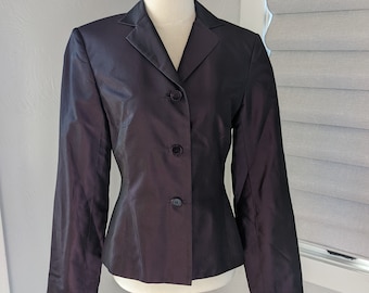 silk jacket dark purple size small