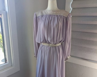 Lavender chiffon dress vintage Lorraine Beauchamp