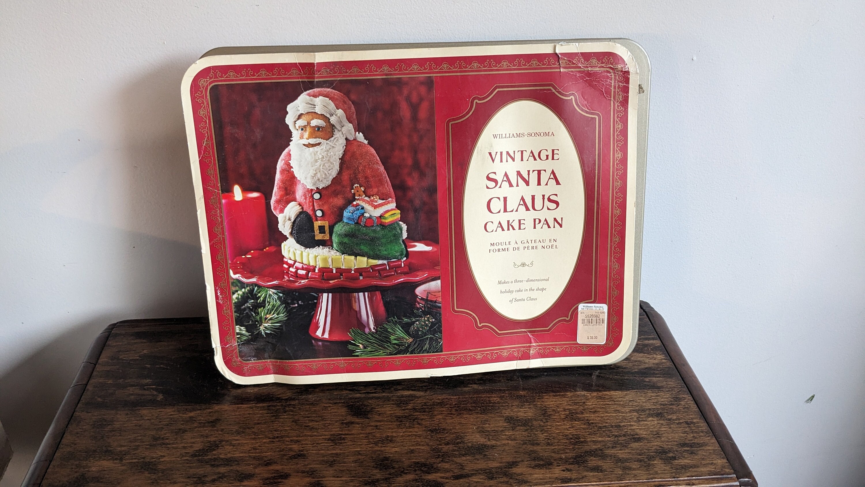 Vintage Santa Claus Cake Pan Williams Sonoma Holiday Christmas Festive  Baking