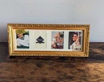 Gold tone wooden frame