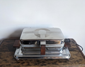 Máquina para hacer wafles Manning Bowman de la década de 1930, modelo 401