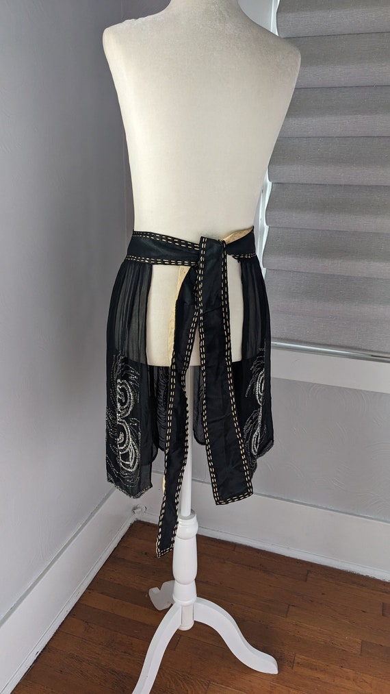 Art nouveau beaded skirt wrap - image 5
