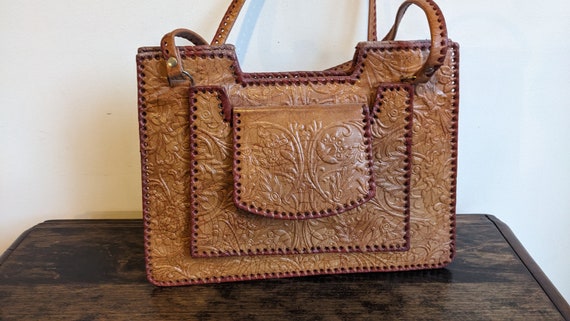 Tooled leather western style purse - image 3