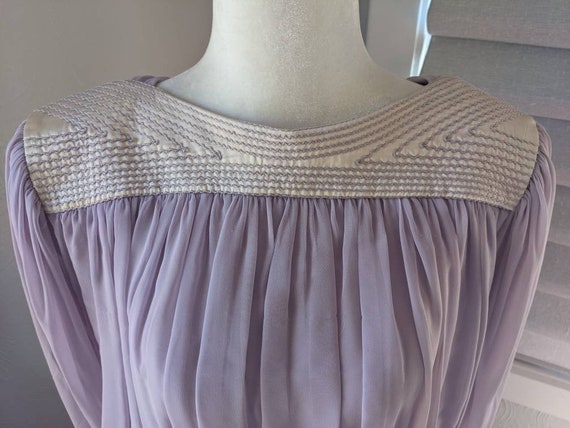 Lavender chiffon dress vintage Lorraine Beauchamp - image 4