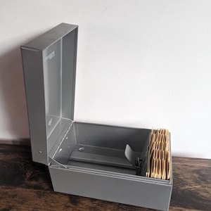 Alphabetical steel metal file box