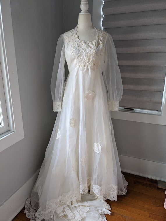 vintage handmade wedding dress