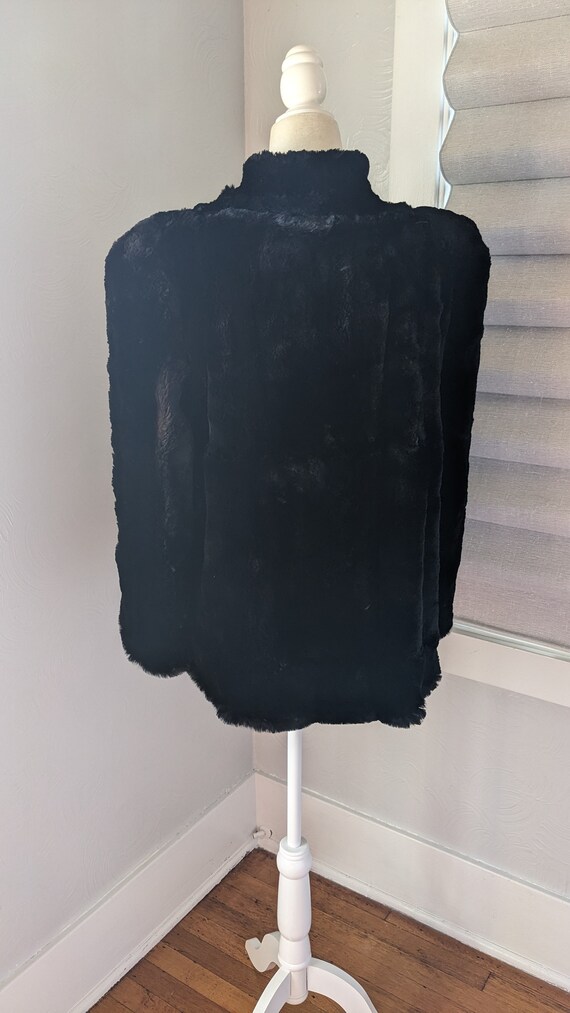 Vintage black rabbit fur coat - image 5