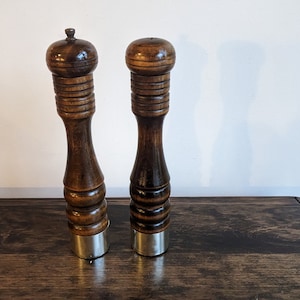 Wooden salt and pepper grinder