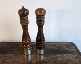 Wooden salt and pepper grinder