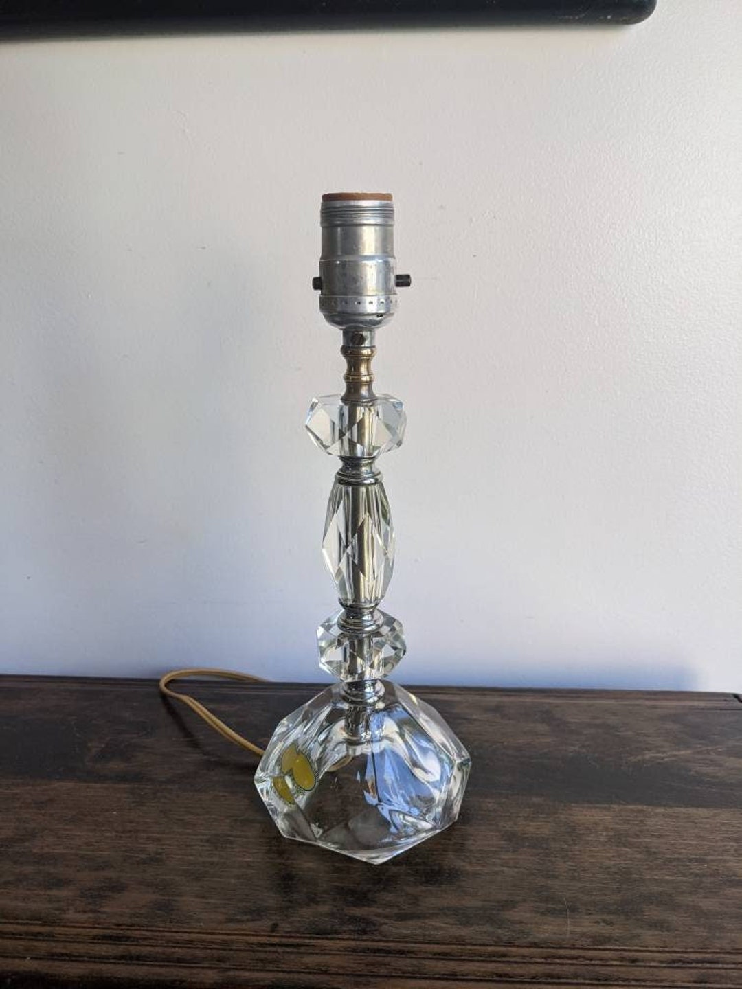 Old top crystal lamps