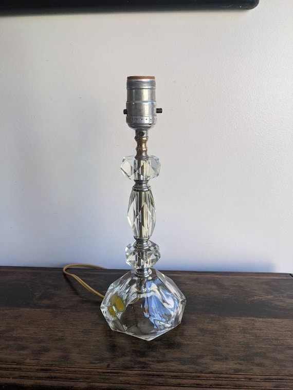 Vintage Crystal Lamp Etsy