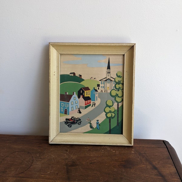 Nicholas Takis serigraph mid century framed art