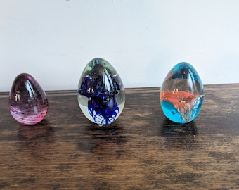 Blown glass art paperweights