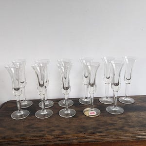 Blown glass aperitif bar glasses