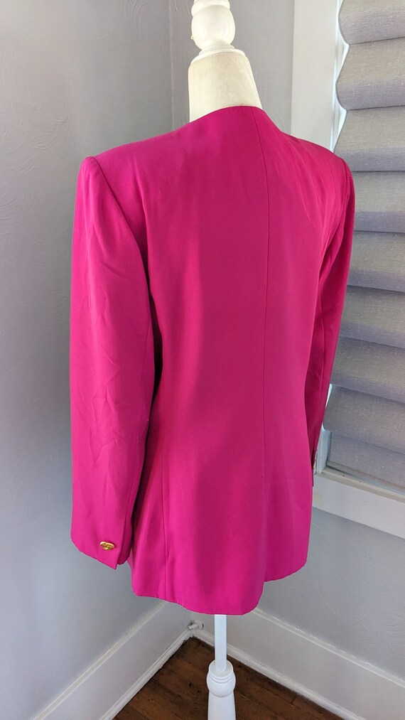 hot pink vintage 1980's women's blazer size 8-10 - image 4