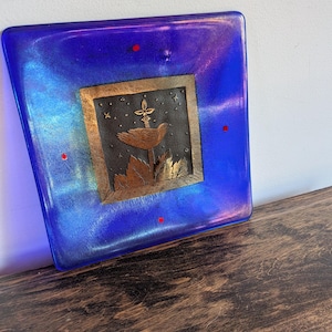 Latimer Glass Kiln formed Art Plate