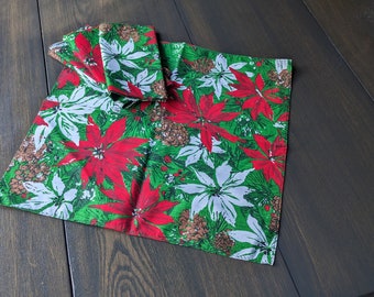 Cloth Christmas napkins set of 4