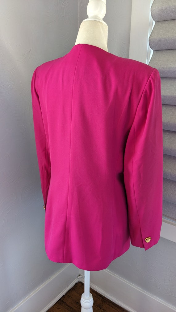 hot pink vintage 1980's women's blazer size 8-10 - image 5
