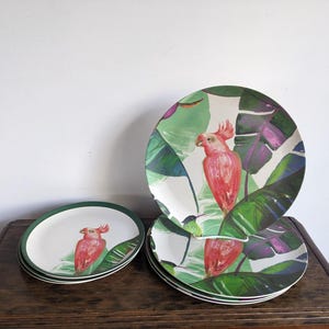 Tropical style melamine plastic plate set