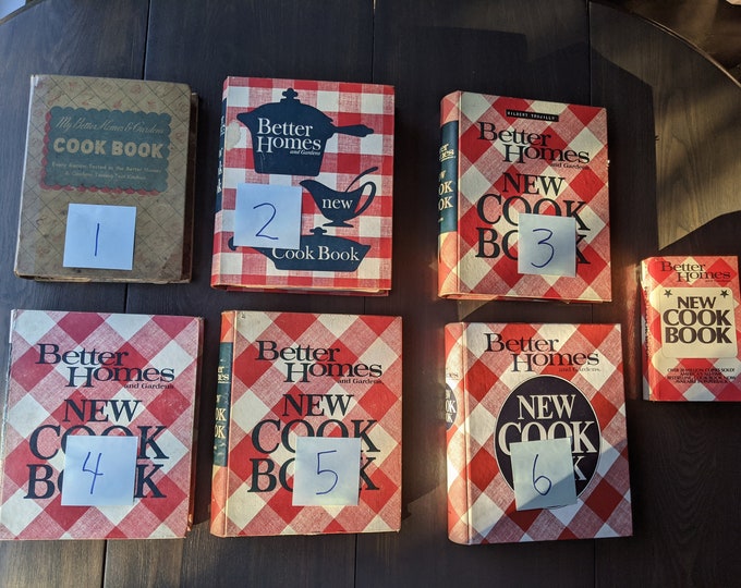Better Homes and Gardens New Cook Book - 6 Copies - 1940 - 1962 - 1971 ...