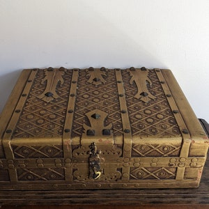 1920er Art Deco Silbertruhe