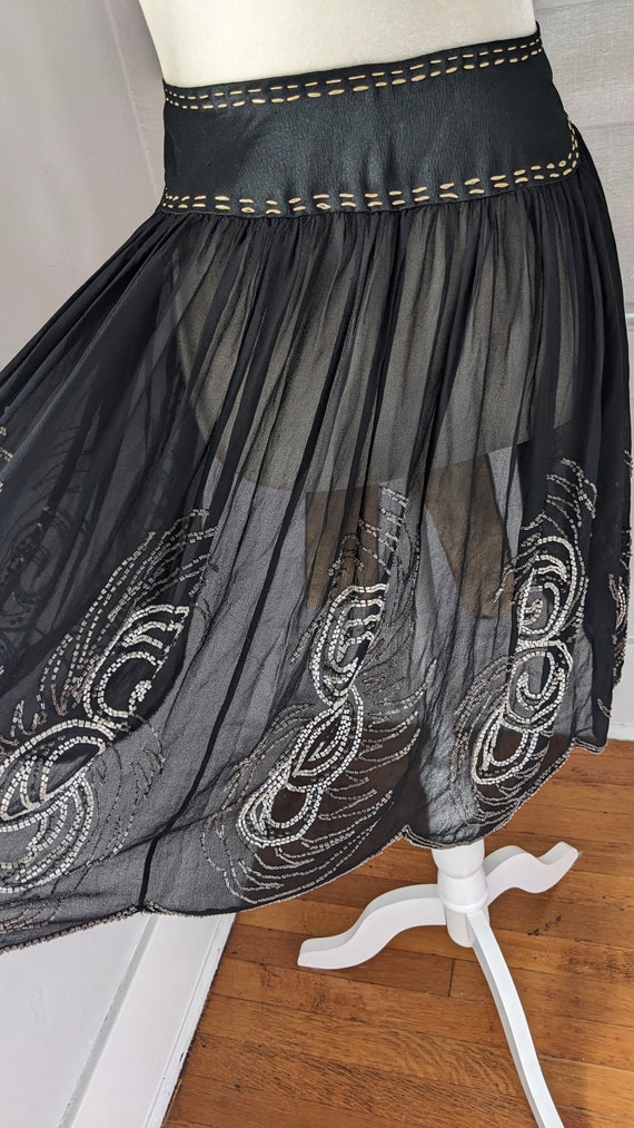 Art nouveau beaded skirt wrap - image 2