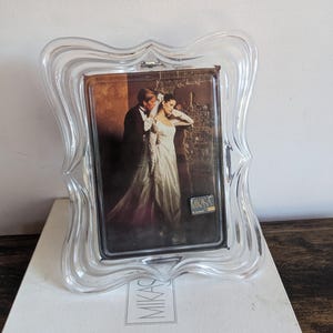 5 x 7 Mikasa crystal wedding photo frame