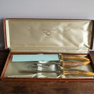 Sheffield steel blade carving set