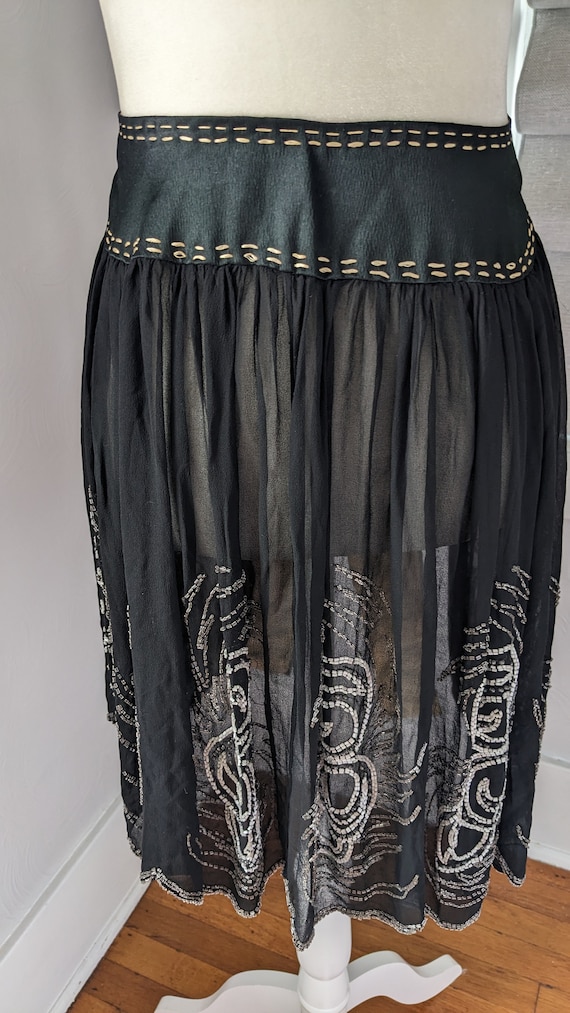 Art nouveau beaded skirt wrap - image 3