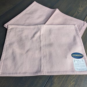 Pink cotton placemats, set of four