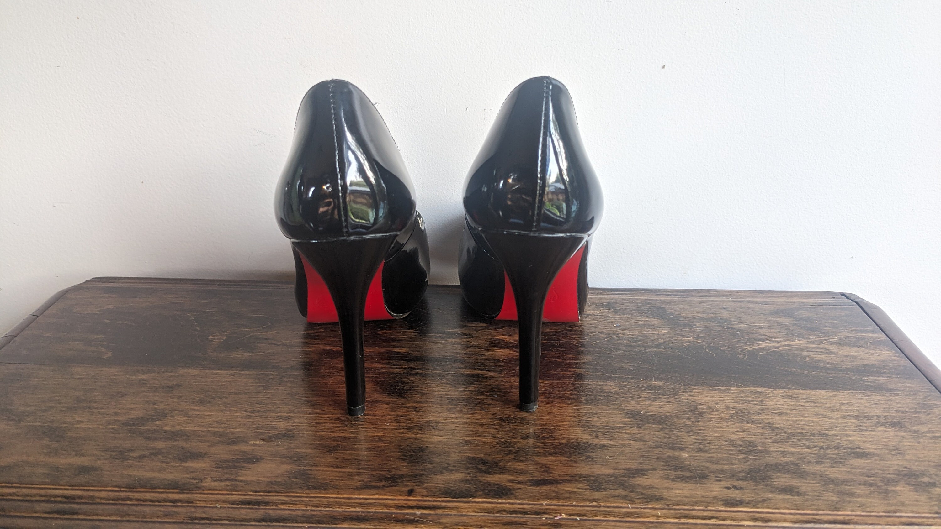 Christian Louboutin Black Patent Leather Red Bottom Pumps Etsy Canada